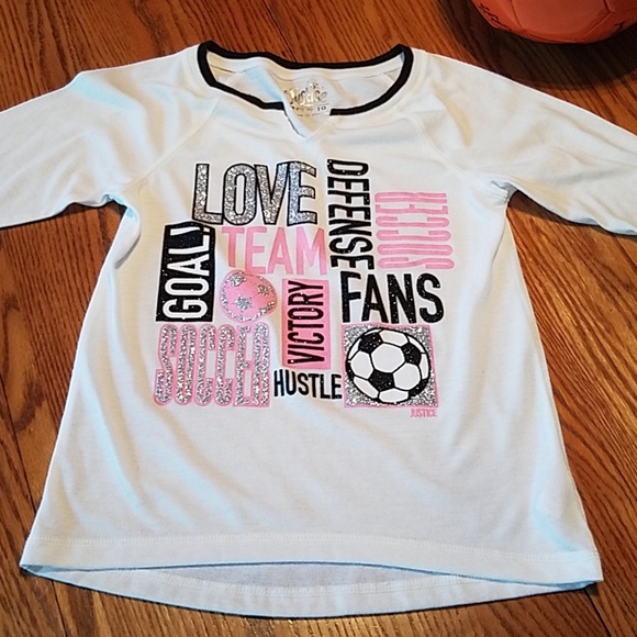 justice soccer shirt